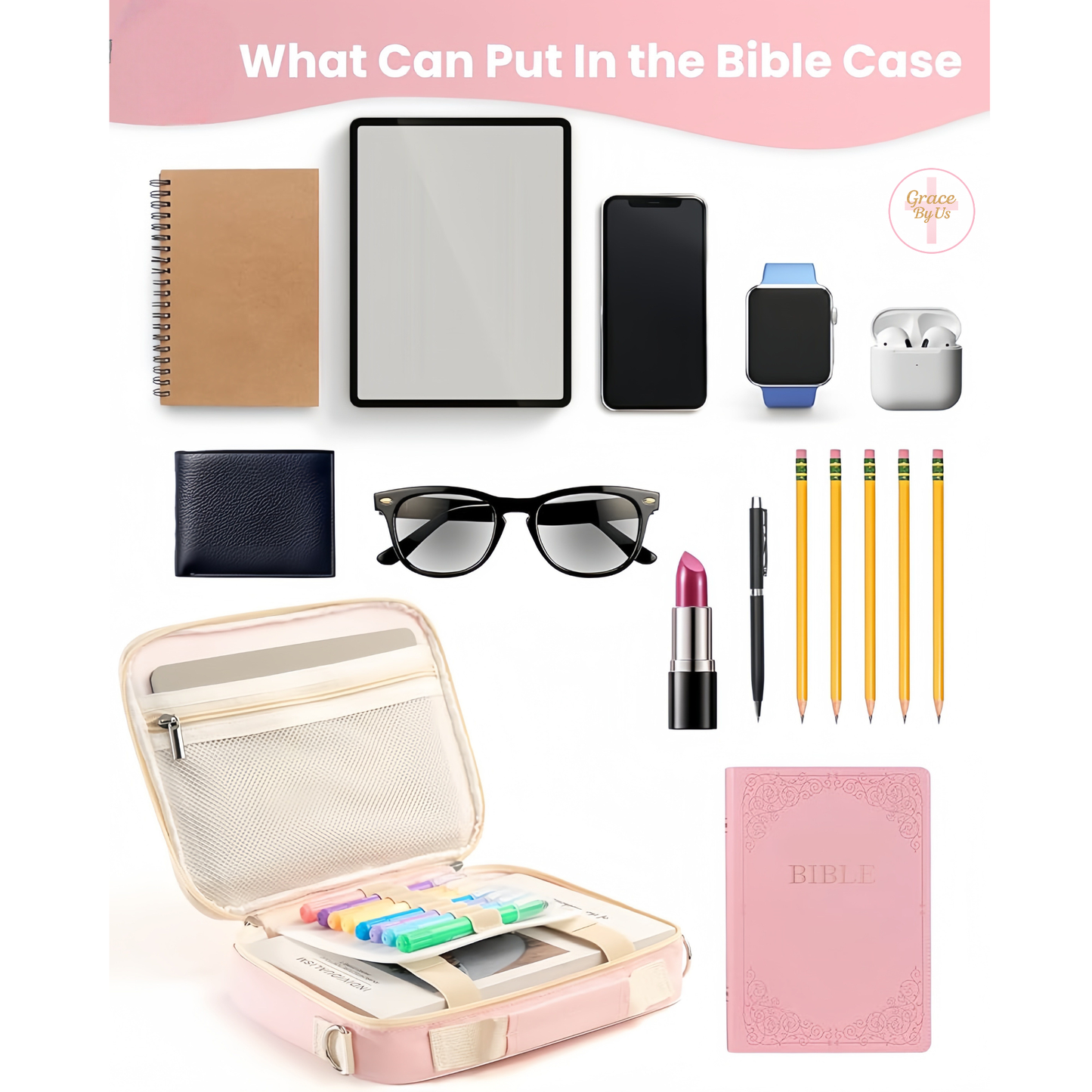 “Grace By Us” Bible Bag